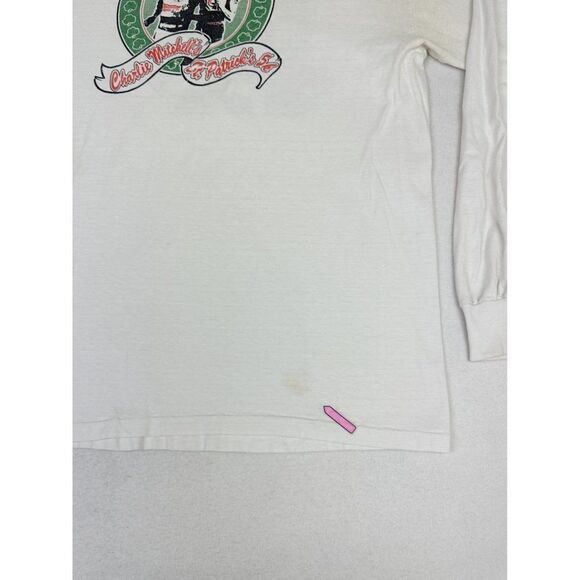 Vintage 1989 Charlie Mitchell Saint Patrick's 5K Run White Large - Picture 6 of 11